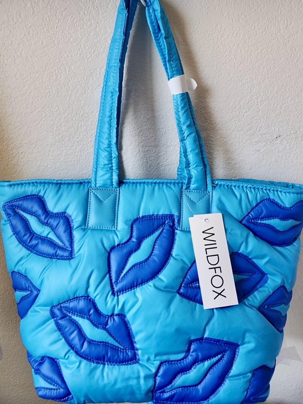 NWT Wildfox Quilted Lip Tote Bag